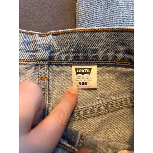 Vintage Levis 505 Regular Fit Jeans Mens 32 30 Light Wash Denim Bootcut - Picture 2 of 7